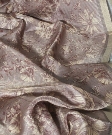 Semi Tussar Silk Saree With Digital Print