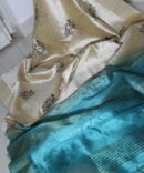 Tussar silk saree with hand katha work