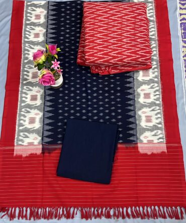 Pochampally Double Ikkat Dressmaterials